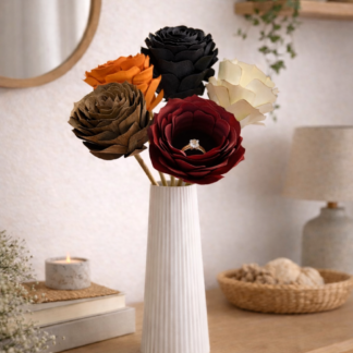 Rose en Bois – Écrin à Bague