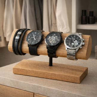 Support de montres, bracelets en chêne