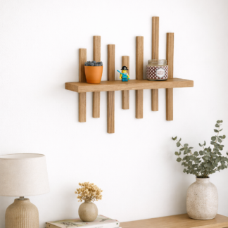 Etagère murale en chêne